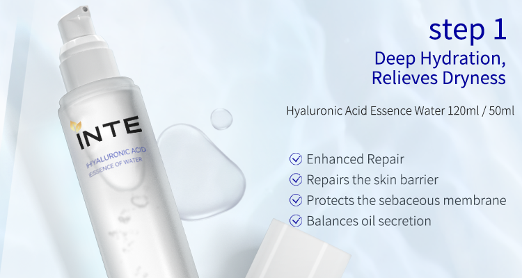 Hyaluronic acid toner and lotion skincare set for sensitive skin OEM