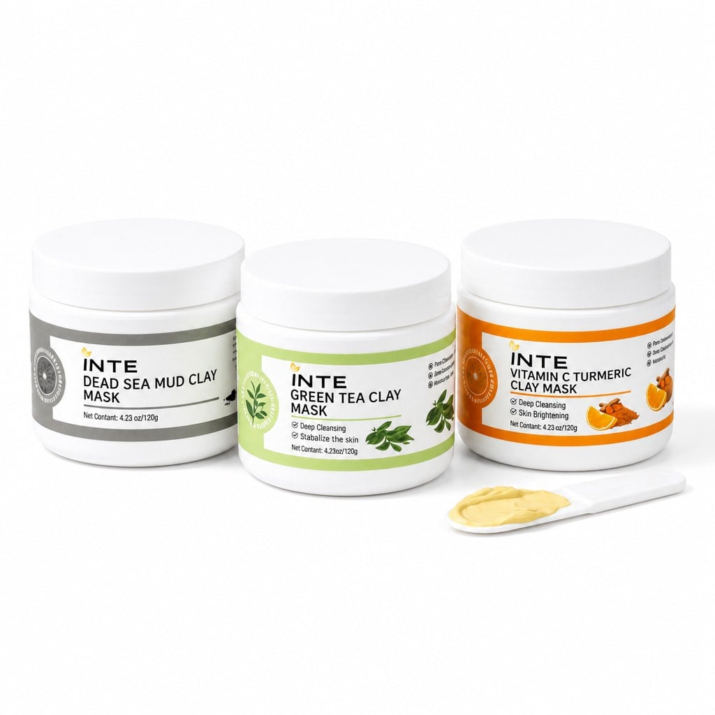 Three Color Facial Clay Mask Set