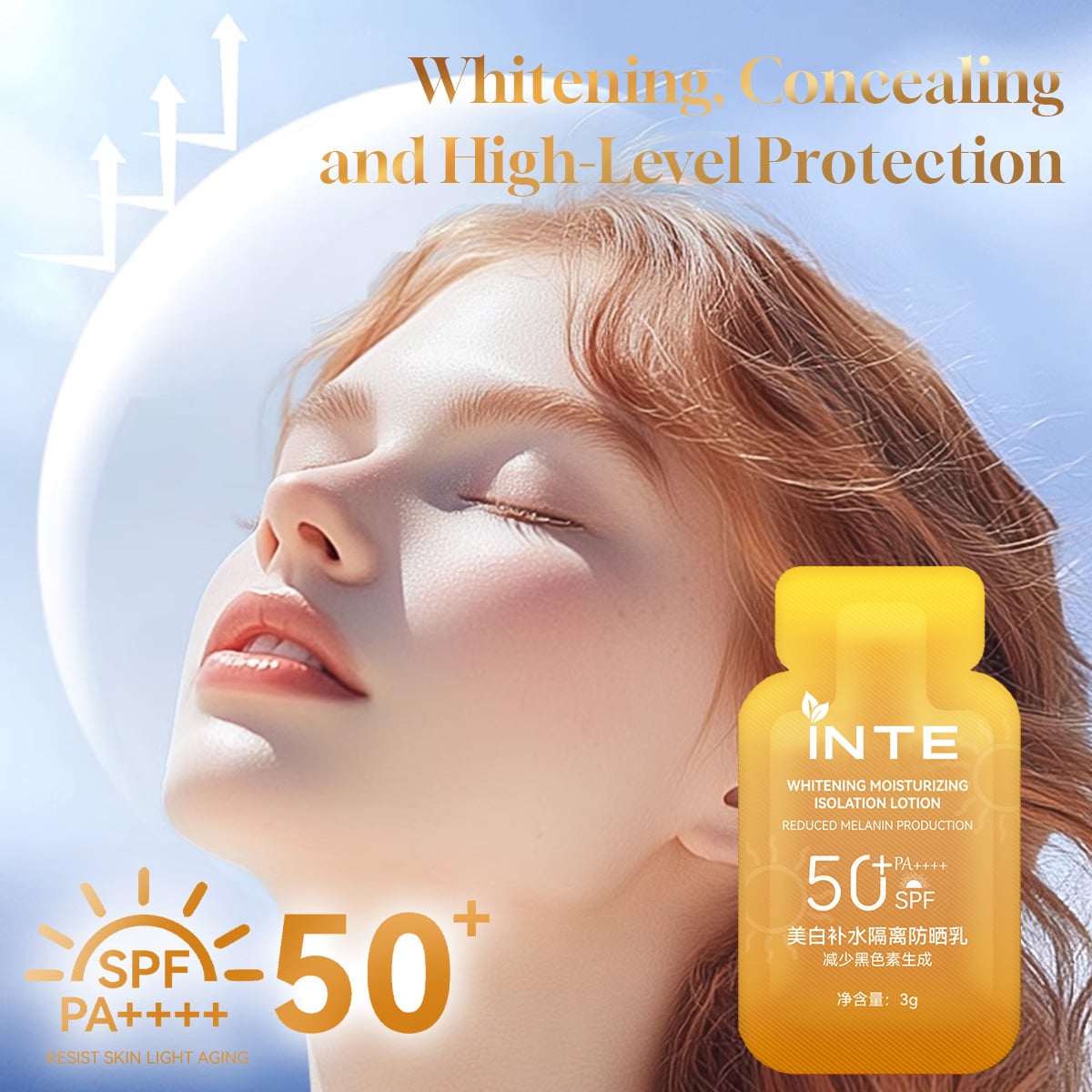 Whitening & Moisturizing Isolation Sunscreen Lotion SPF50+ PA++++（Trial Size）
