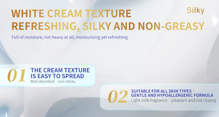 Silky body cream with ceramide and hyaluronic acid OEM body care
