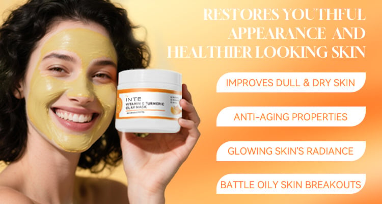 Vitamin C Turmeric Clay Mask – Brightening & Deep Cleansing Facial Mask | OEM/ODM supplier