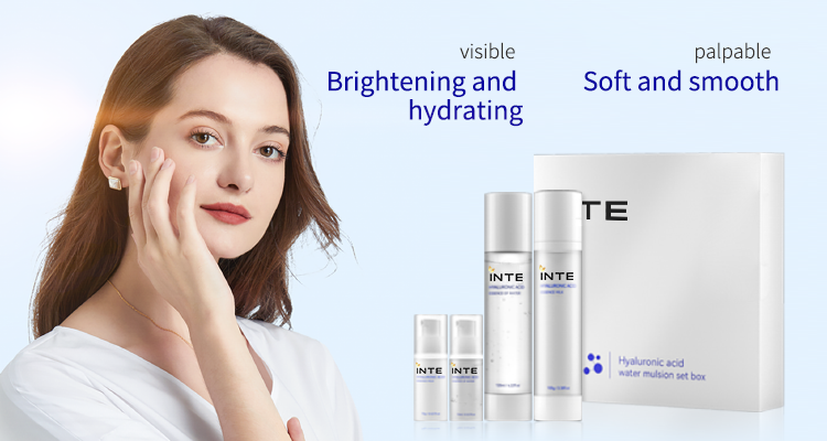 Hyaluronic acid toner and lotion skincare set for sensitive skin OEM