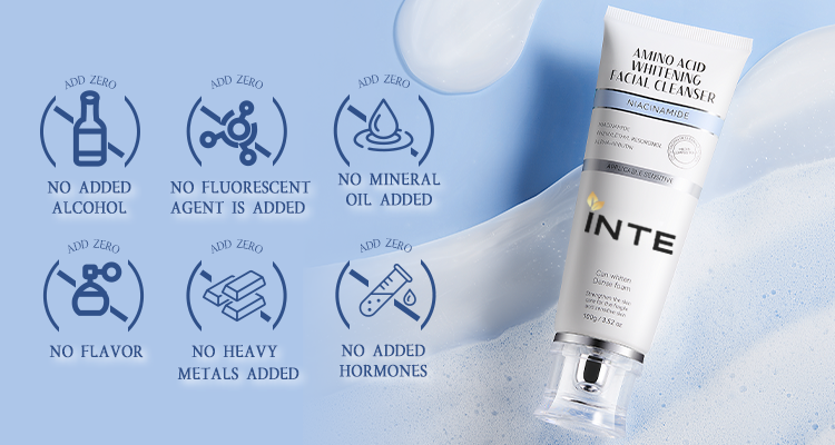 Amino acid whitening facial cleanser OEM bottle