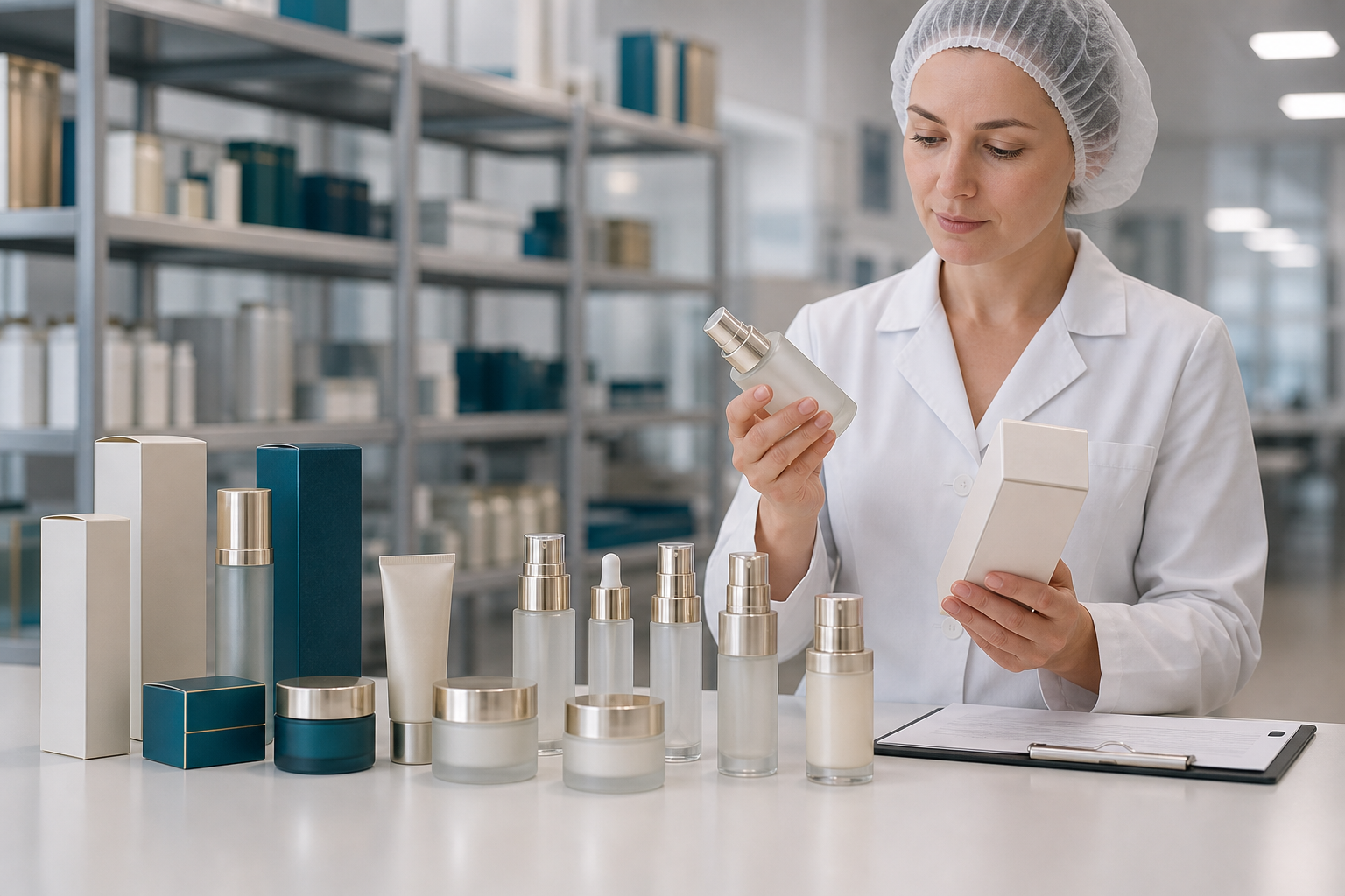 Finished private label skincare products and packaging prepared for final quality inspection before launch.png