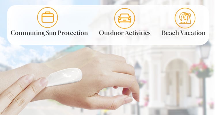 OEM whitening sunscreen lotion SPF50 trial size private label