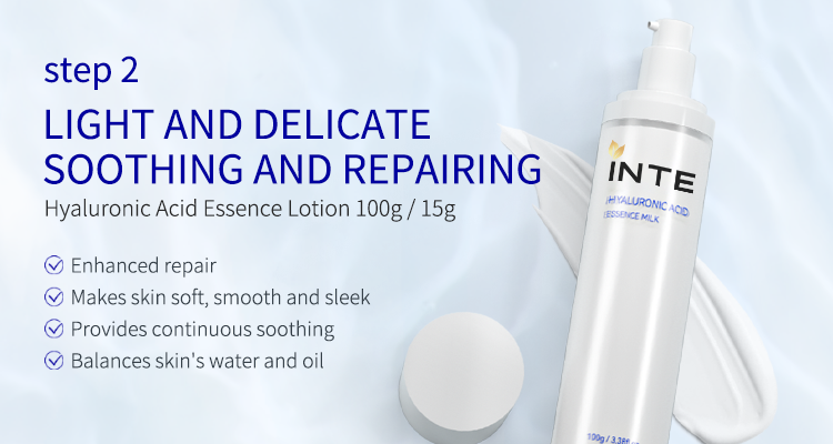 Hyaluronic acid toner and lotion skincare set for sensitive skin OEM