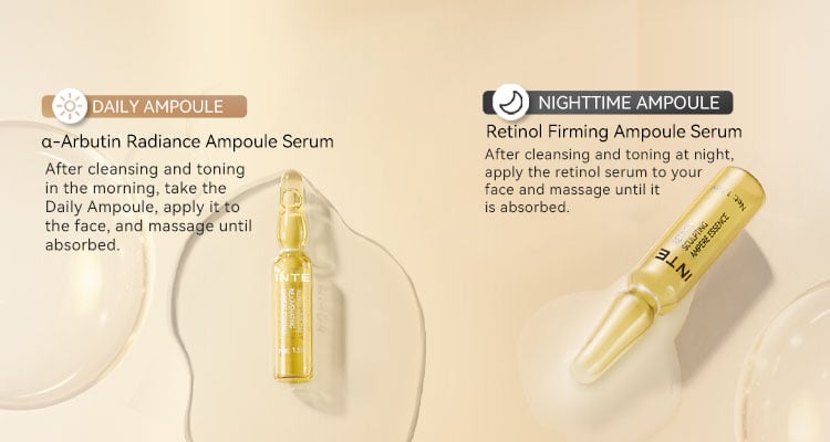 Day and night ampoule sculpting essence with niacinamide arbutin hyaluronic acid and retinol OEM