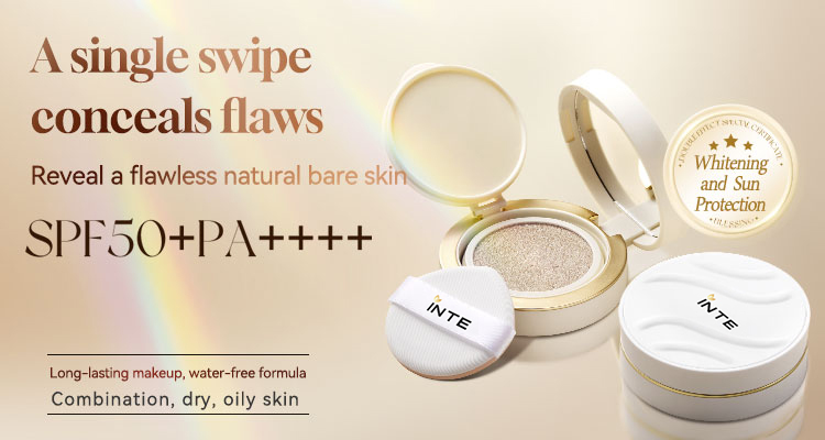 A single swipe conceals flaws Reveal a flawless natural bare skin SPF50+PA++++ Long-lasting makeup, water-free formula Combination, dry, oily skin Whitening and Sun Protection INTE INTE