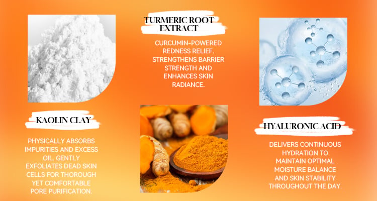 Vitamin C Turmeric Clay Mask – Brightening & Deep Cleansing Facial Mask | OEM/ODM manufacture