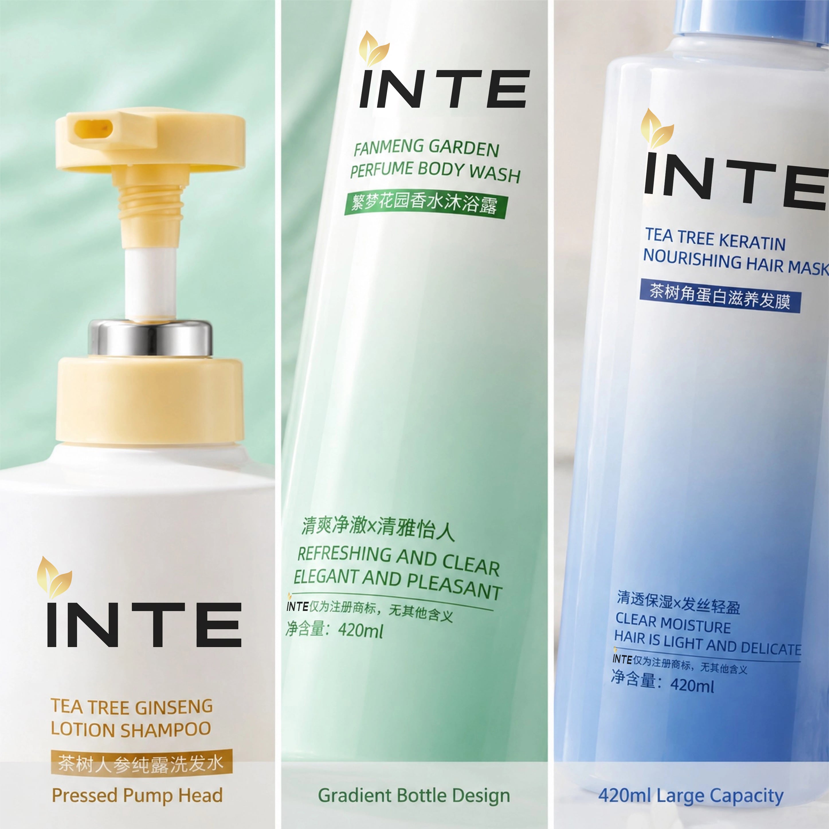 OEM/ODM Airy Fresh Fragrance Hair & Shower Care Trio Set