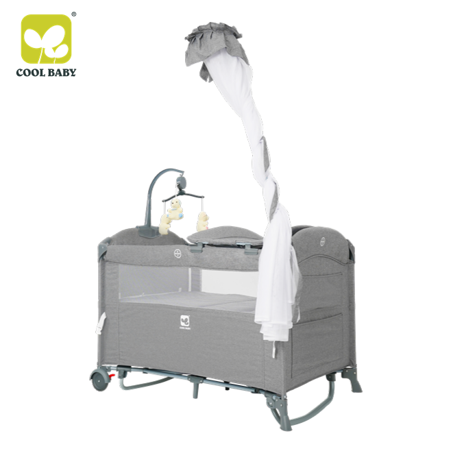 P961XL01 Cool Baby Multi-functional Portable Baby Bed Foldable Baby Playpen With Co-sleeping Function