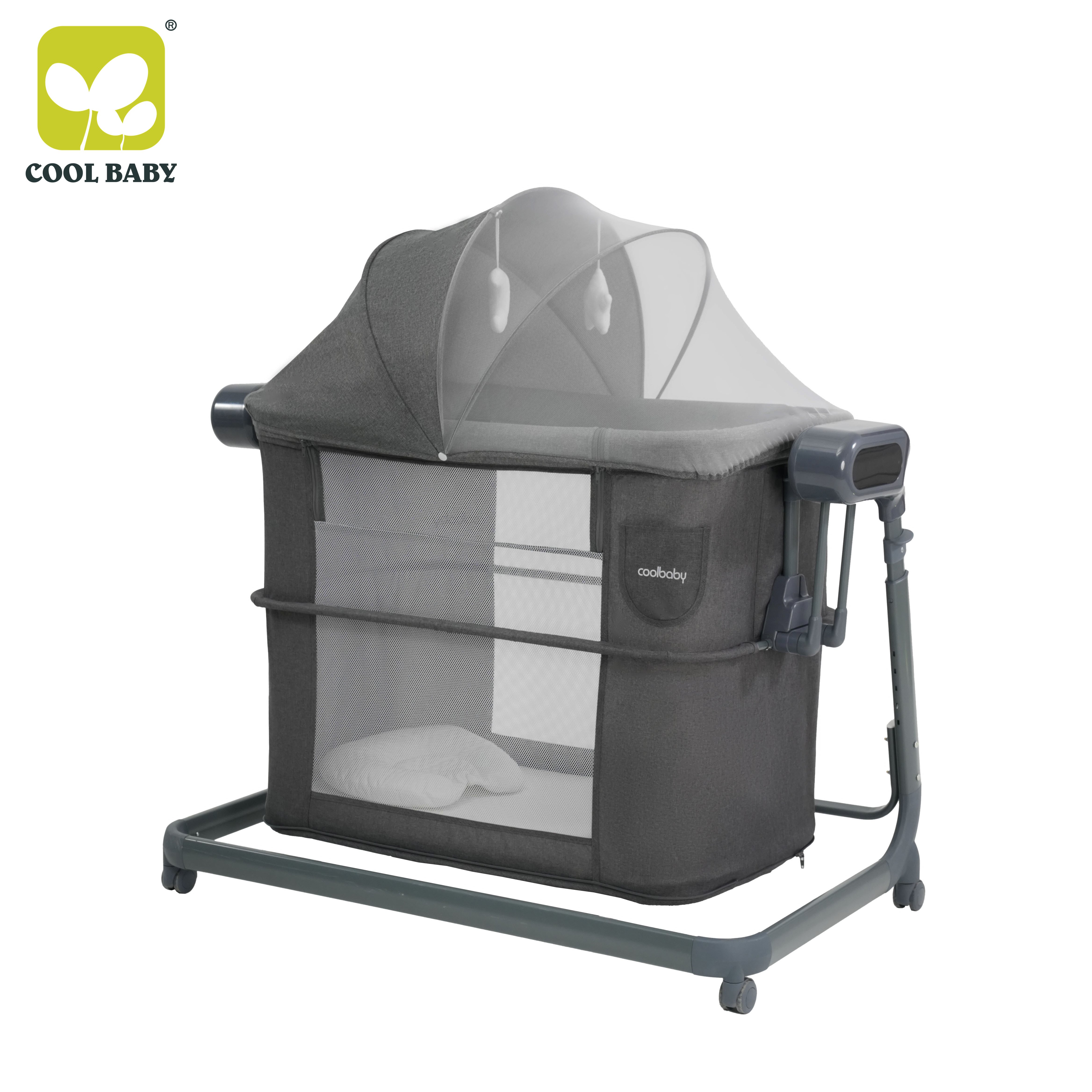 CB112 Cool Baby New Auto Swing Electric Baby Bassinet with One Side Can Be Opened