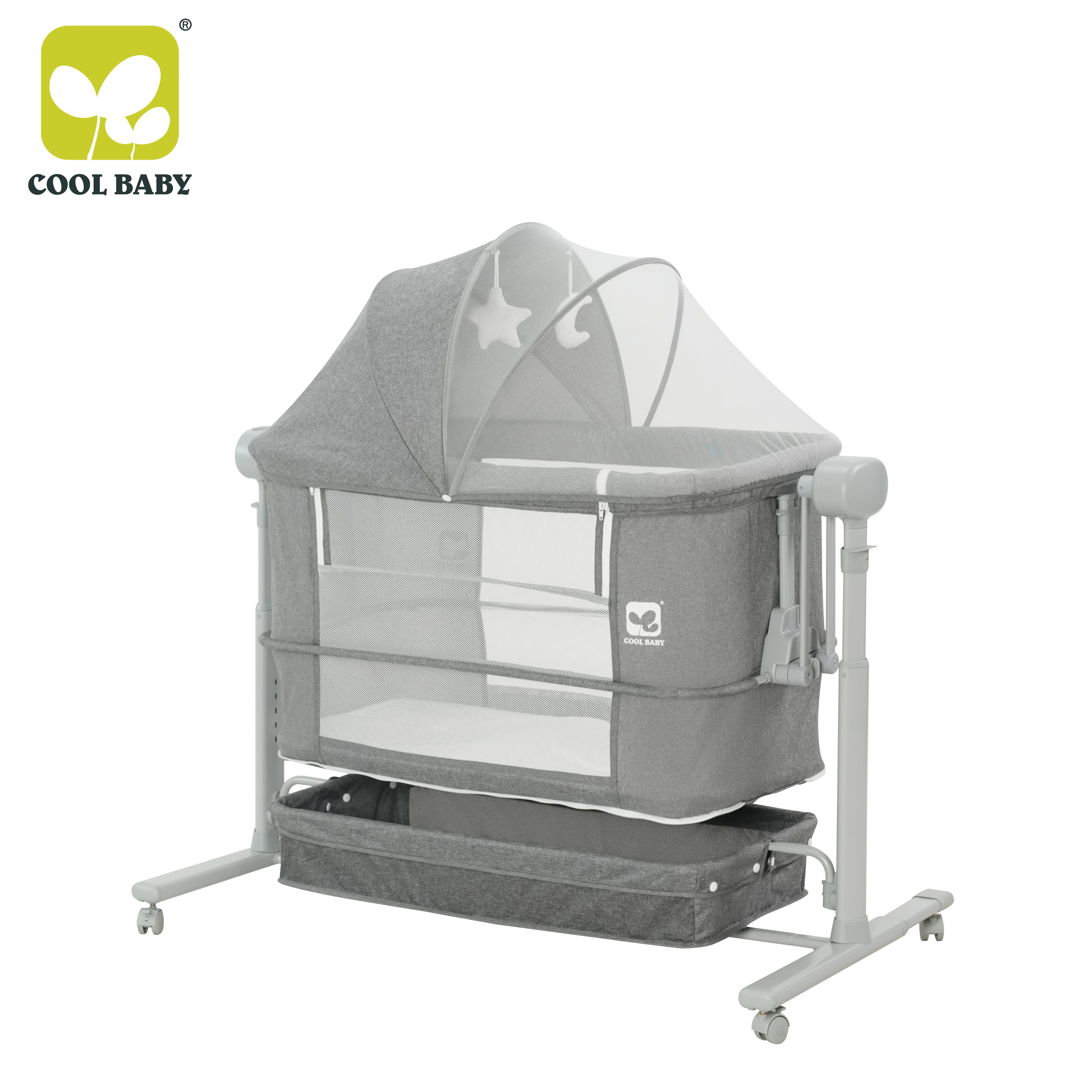 P780DY Cool Baby Auto Electric Baby Swing Bed With 5 Rocking Speeds and Cry Detection