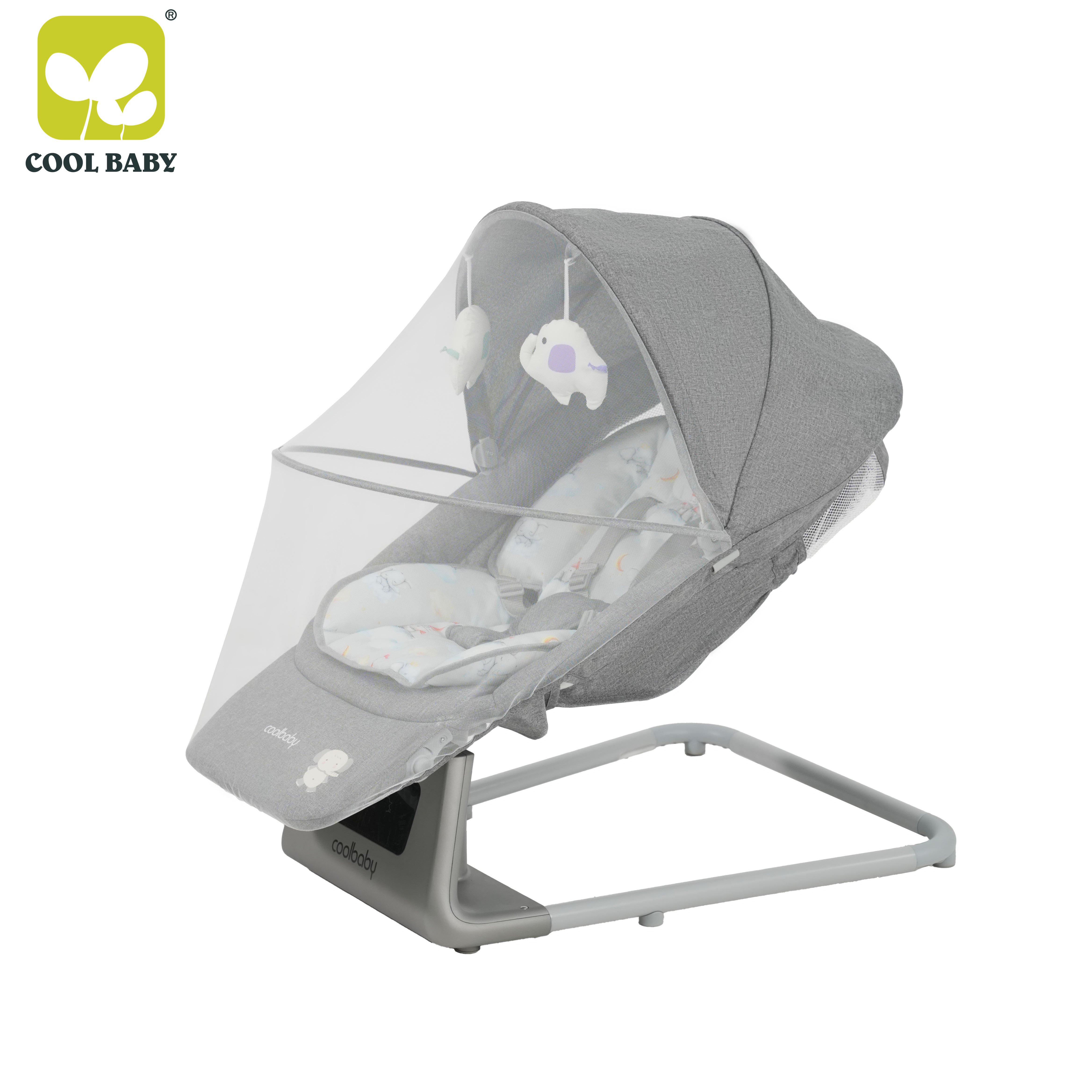 CB003 Cool Baby Hot 5 in 1 Luxury Newborn Electric Rocking Chair with Adjustable Footrest