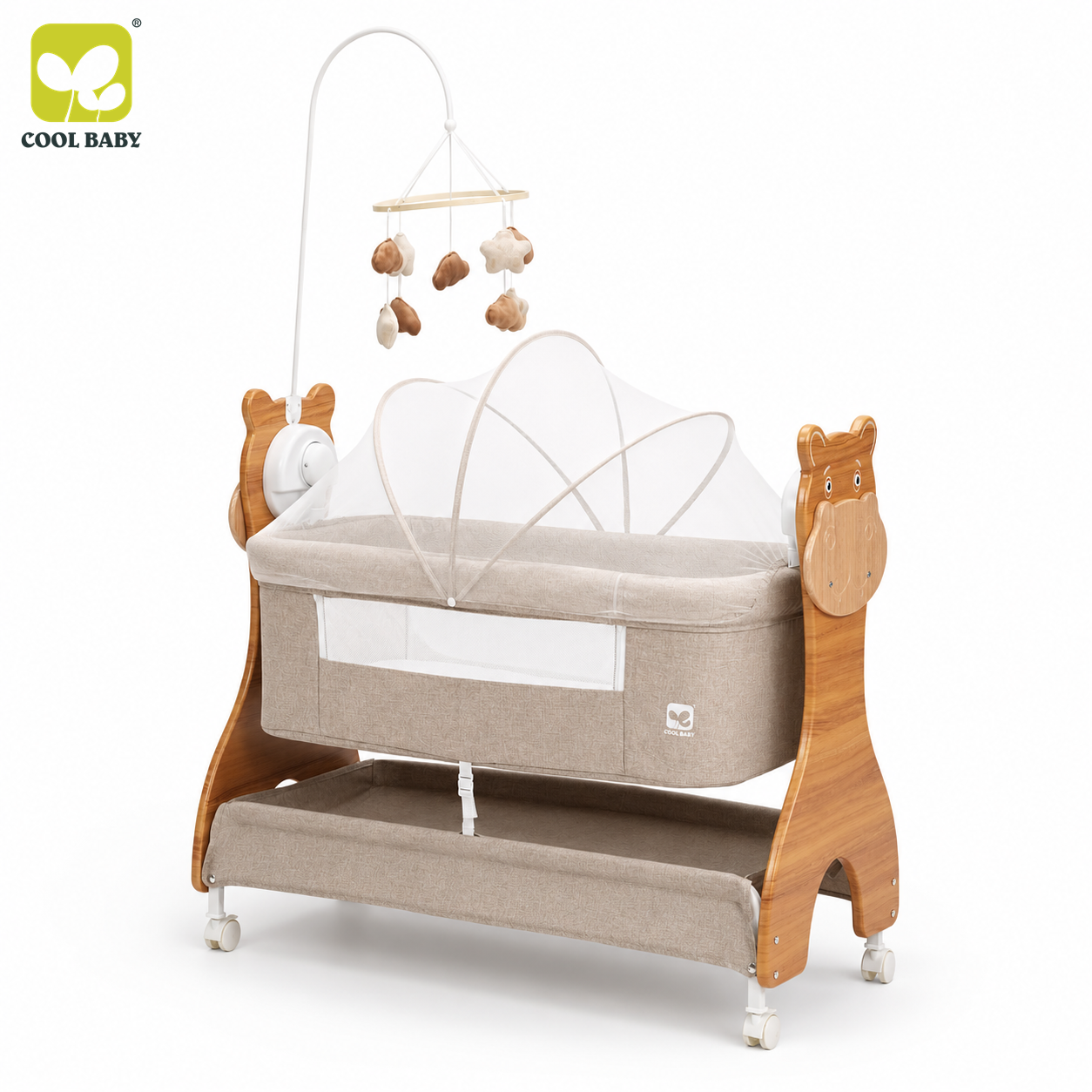 D1527 Cool Baby Миловидна модель багатофункціональної електричної дитячої люльки з керуванням через додаток для новонароджених