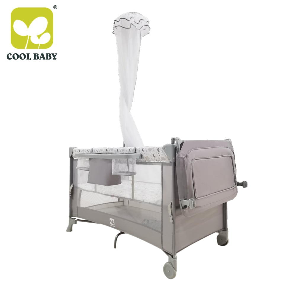 P916202 Cool Baby One-click Installation Sturdy Baby Play Yard With Breathable Mesh Walls