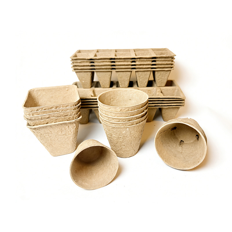 Eco Biodegradable Paper Pulp Seedling Cups Nursery Pots for Garden & Farm