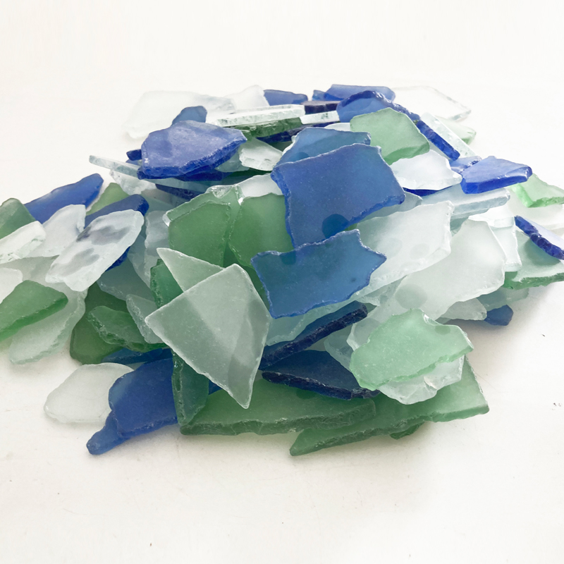 Mixed Color Frosted Sea Glass Pieces DIY Jewelry Craft & Aquarium Landscaping