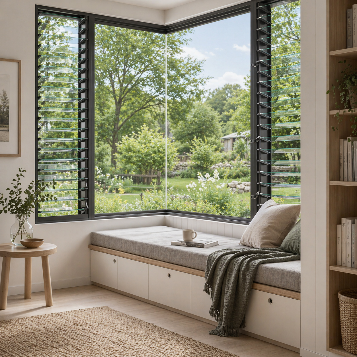 Natural Ventilation Glass Louvered Windows
