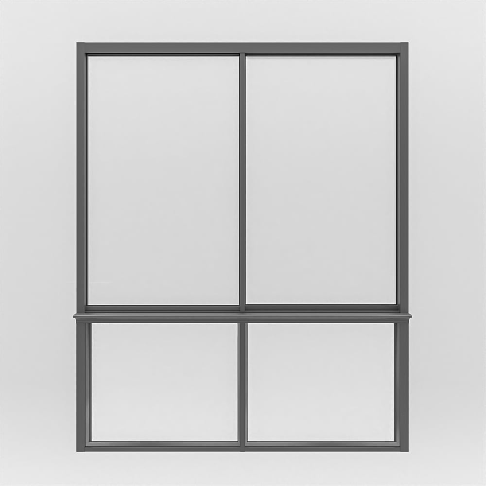 128 Series Thermal Break Hidden Track Aluminum Sliding Window  