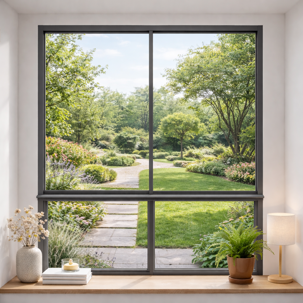 128 Series Thermal Break Hidden Track Aluminum Sliding Window  