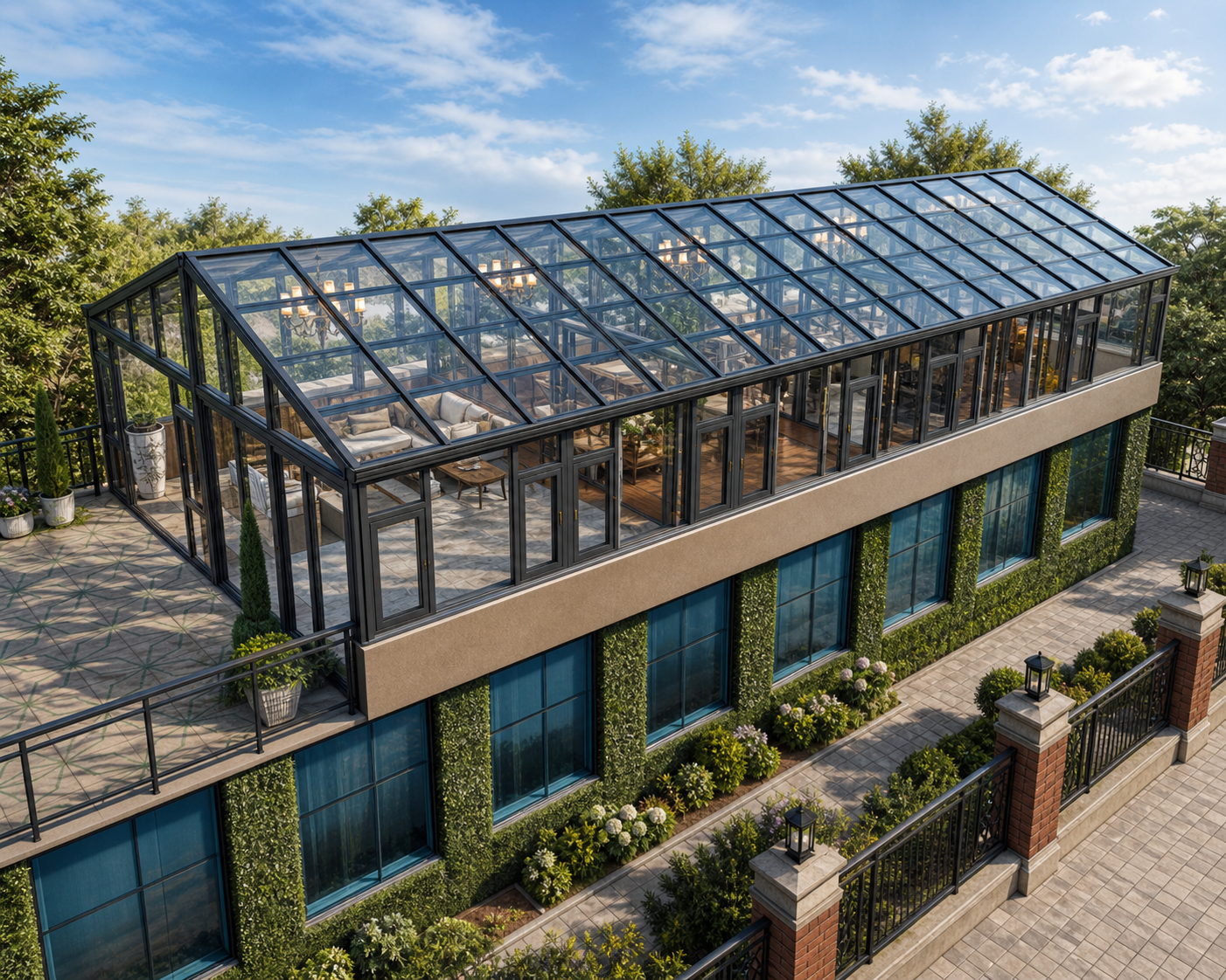 110 Quick-Assembly Aluminum Gable Roof Sunroom