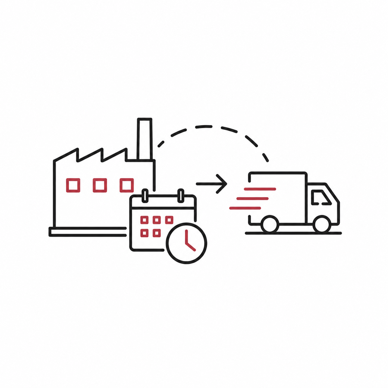 15 to 25 days of factory delivery