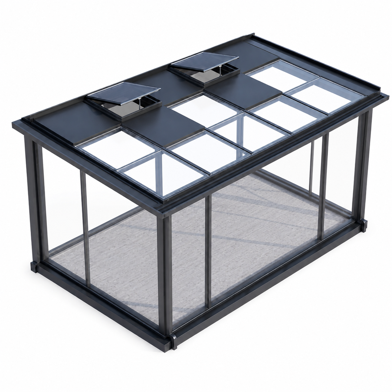 110 Quick-Assembly Aluminum Gable Roof Sunroom