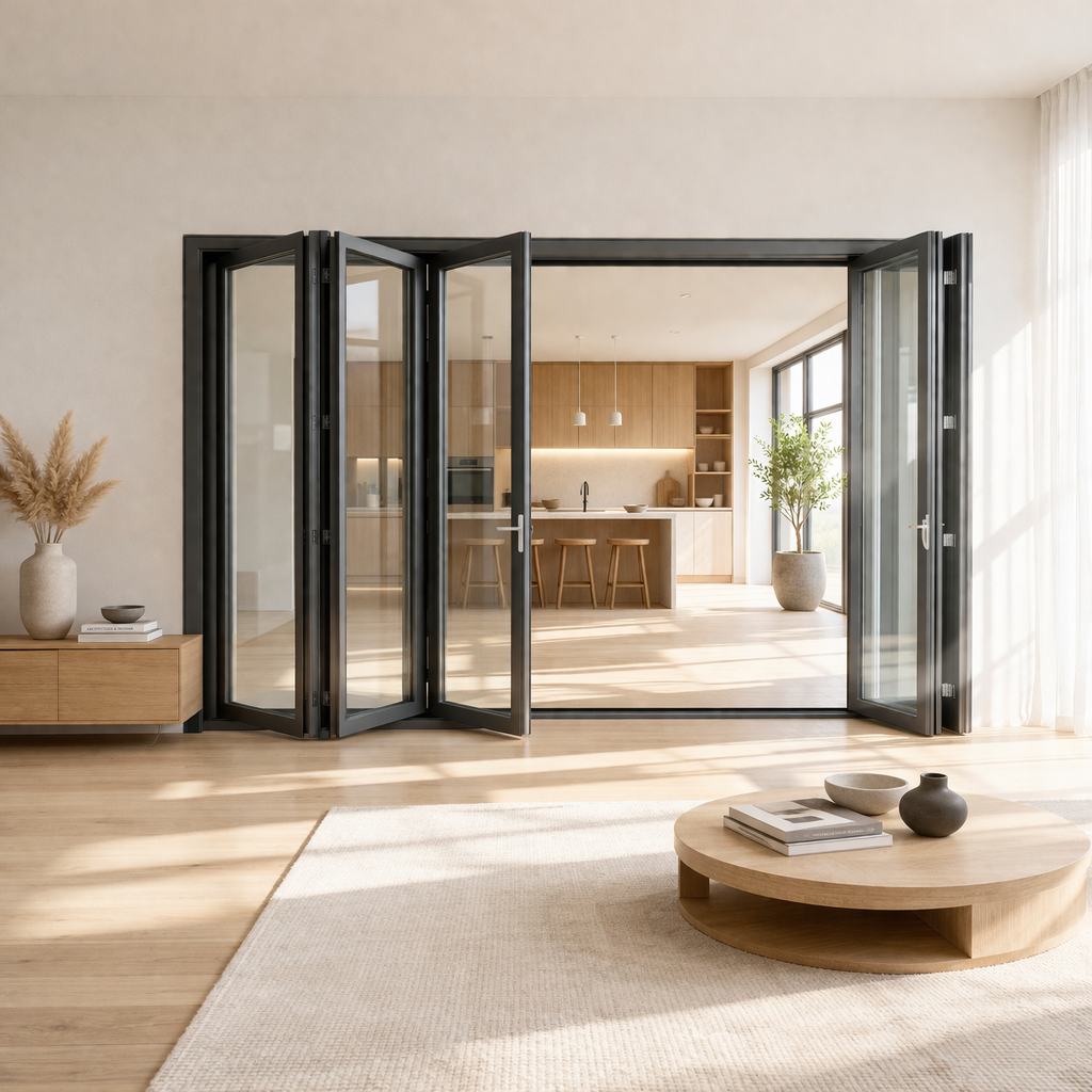 68 Series Anti-Pinch Aluminum Bi-Fold Patio Door