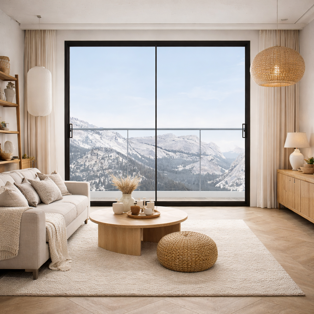 45 Series Slim Frame Aluminum Interior Sliding Door