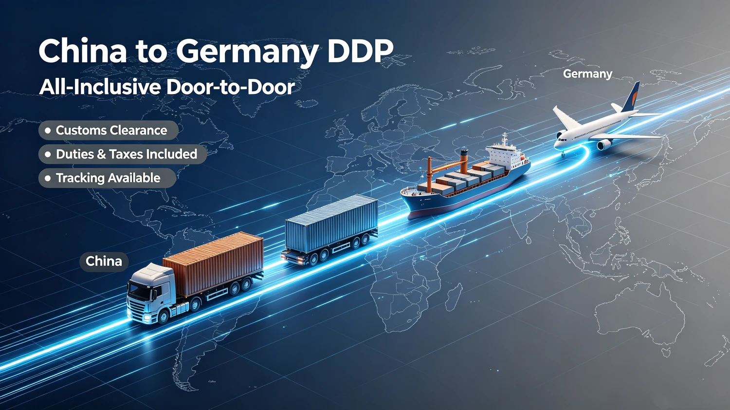 Cina-Germania DDP — Servizio completo porta a porta