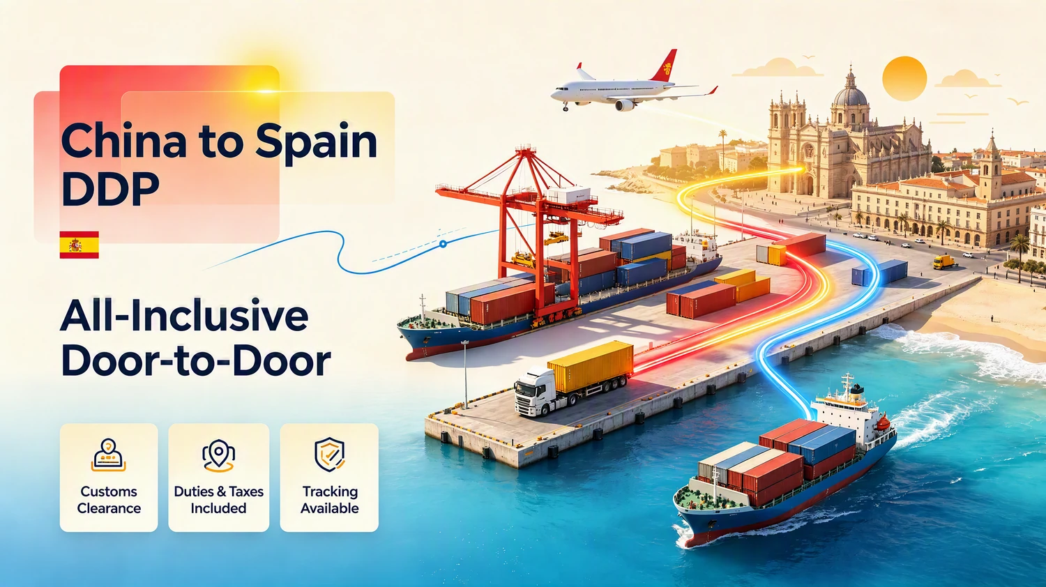 China to Spain DDP — All-Inclusive Door-to-Door