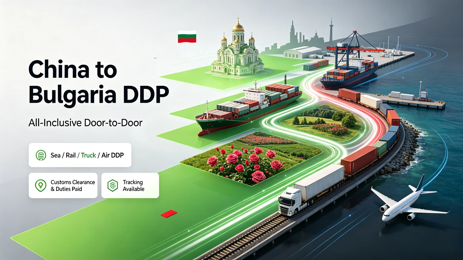 Ჩინეთიდან ბულგარეთში DDP — ყველაფერი ჩათვლილი, კონტეინერის მიწოდება კლიენტის კონტაქტ პუნქტამდე