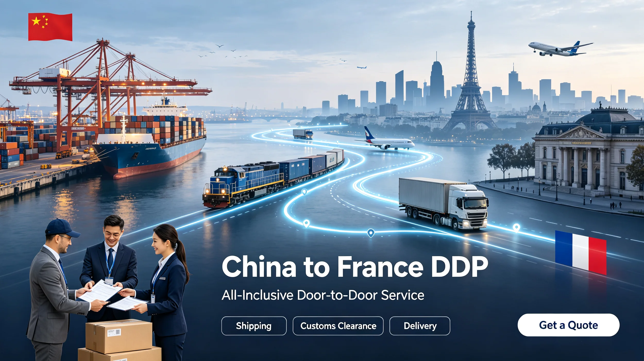 China na Frankryk DDP — Alle-inklusief van deur-tot-deur