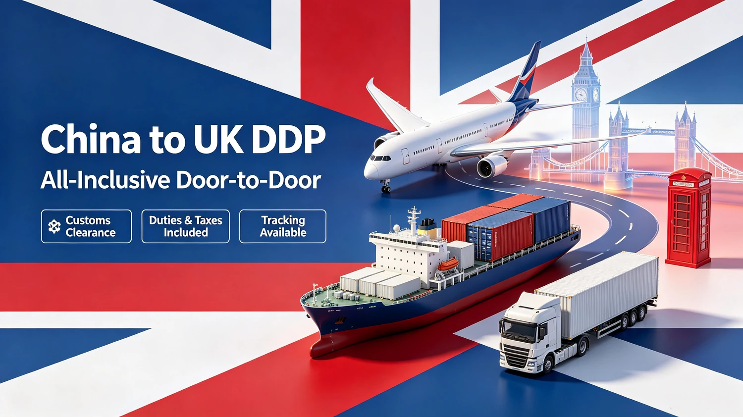 Cina–Regno Unito DDP — Consegna porta a porta completa