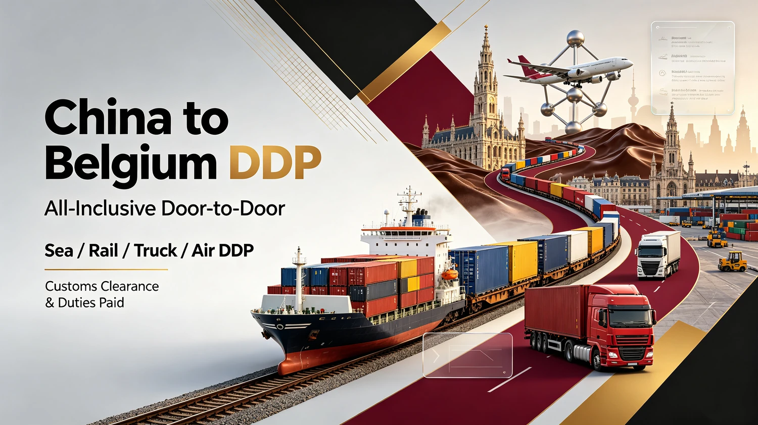 China to Belgium DDP — All-Inclusive Door-to-Door