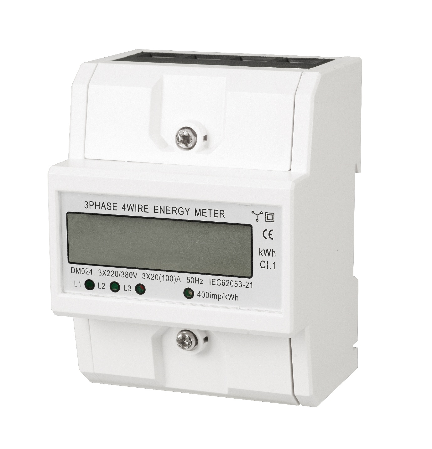 Why Is My DIN-Rail Energy Meter Showing a Negative Power Reading in a Solar-Grid Setup?