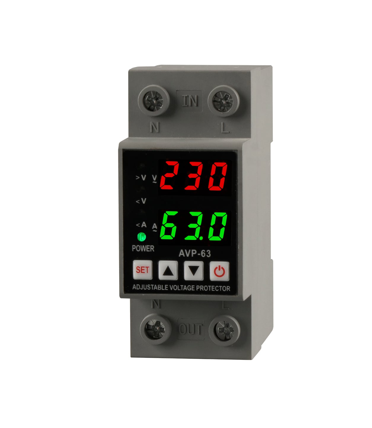 Single-Phase Copper Electronic Circuit Breaker Auto Recovery Over/Under Voltage AC Current