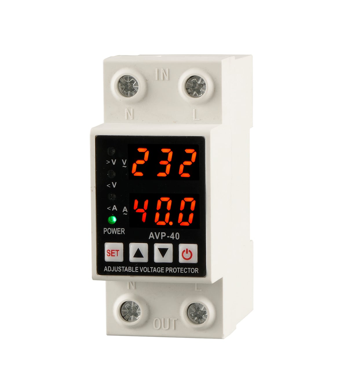 230V Single Phase Copper Circuit Breaker Auto Recovery with Adjustable Voltage Protection Electronic AC Current