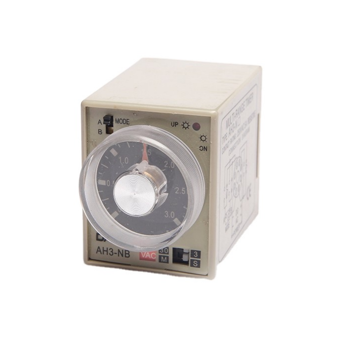 AH3-NB Timer Relay 5A – 4 Ranges 3s-30m Panel