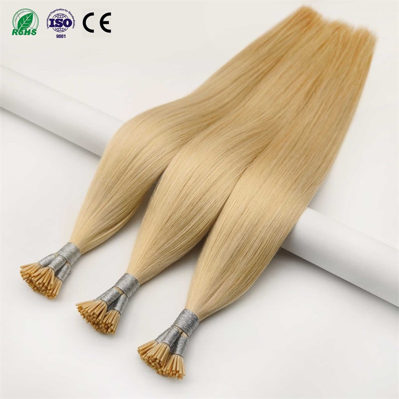 Real Human Hair Extensions Double Drawn K-Tips I Tip Remy Virgin Grade Natural Wave Style One Donor Weaves