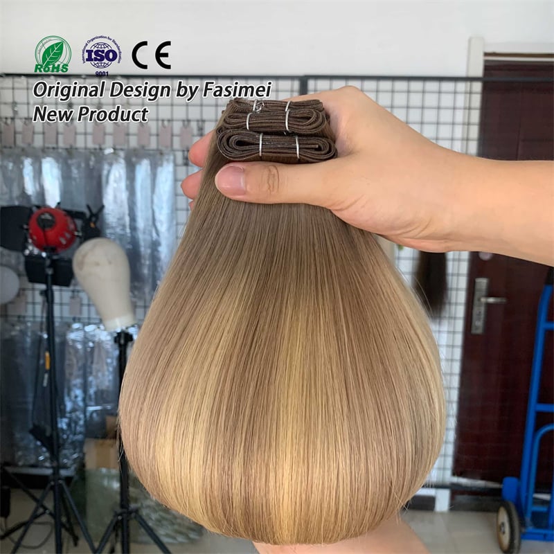 tendencias 2025 Cabello virgen europeo para extensiones de 22 pulgadas Genius Weft Producto de cabello con volumen reversible