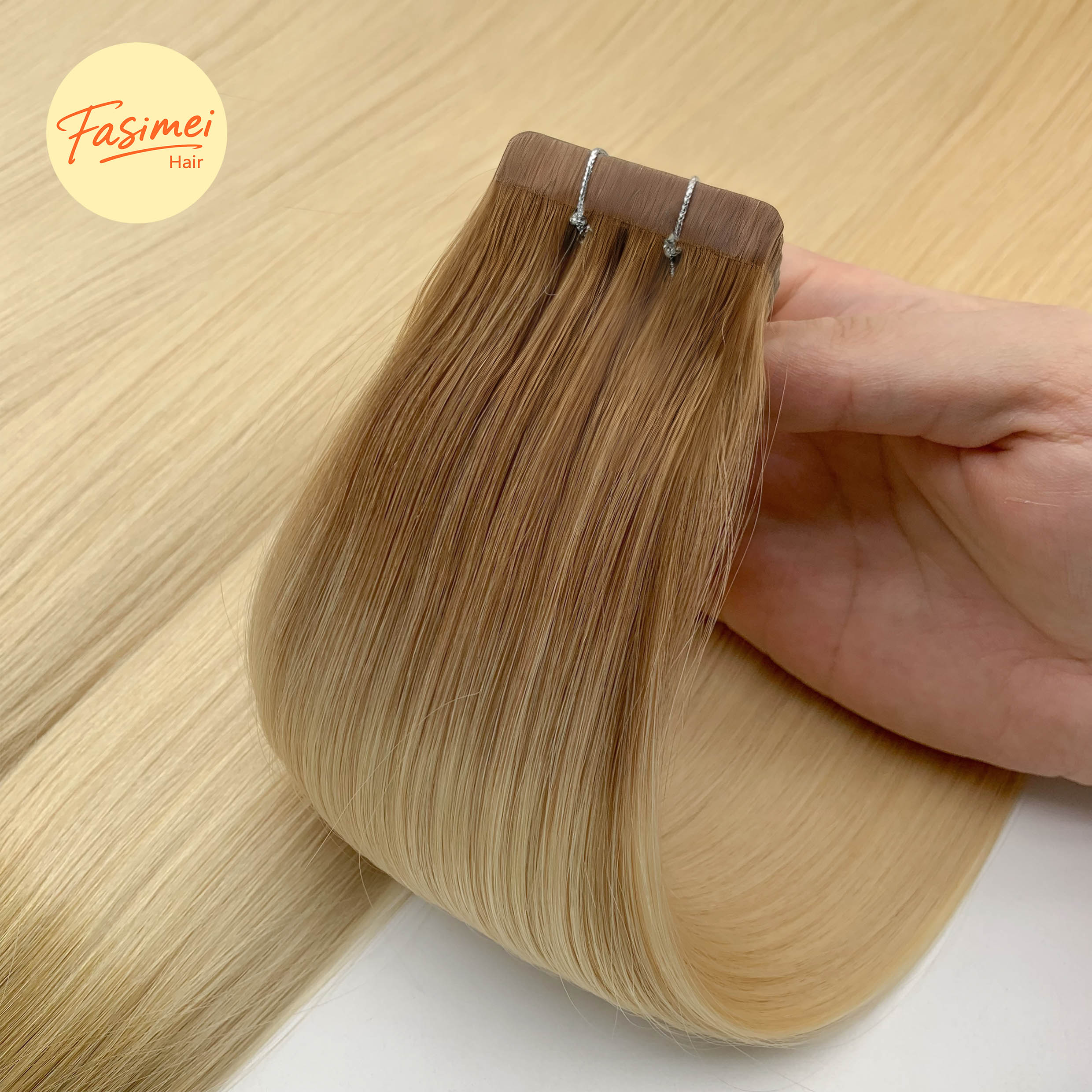 Tape Hair Extensions Double-Layer European Human Hair with Invisible Cuticle Custom Sizes & Colors Available Tape for Hair Extensions