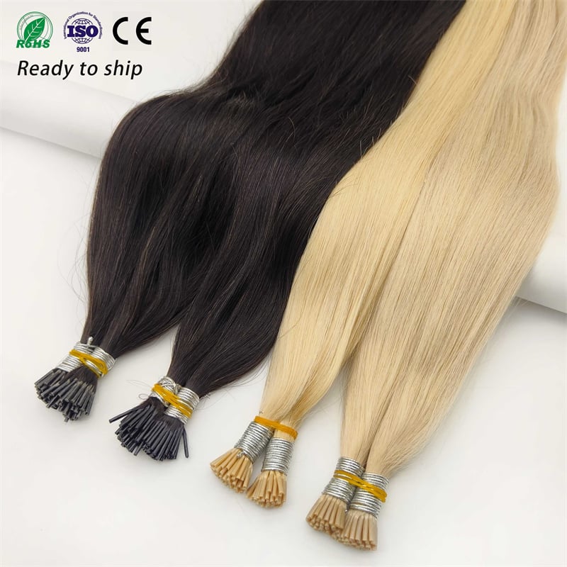 Preço de Atacado Pronto para Envio Estoque de Extensões de Cabelo Pré-encapsuladas com Pontas I Próximo a Você 1g/Fio