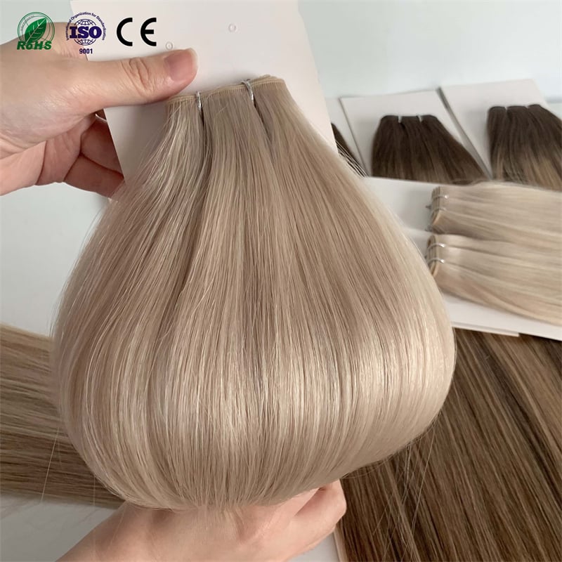 Fasimei Human Hair Double Drawn 2 Layer Volume G Genius Weft Soft And Thin Slavic Hair Extensions Vendors