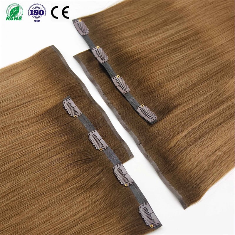 Fasimei PU Venta por Mayor de Extensiones de Cabello con Clip Diseño Sin Costura Productos de Cabello Alineado a la Cutícula Precio de Fábrica