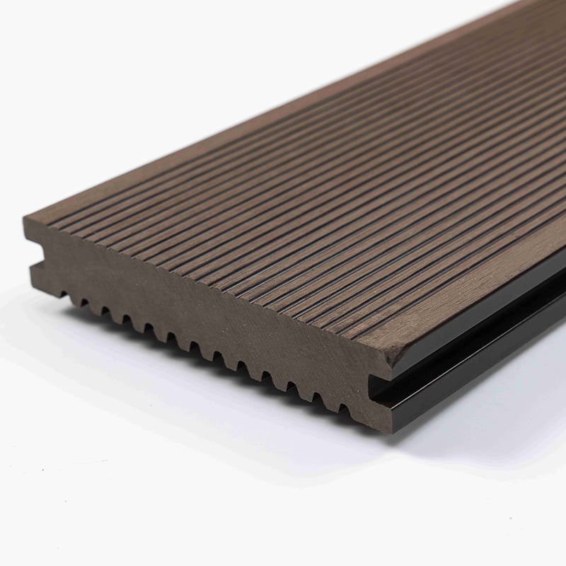 Solid WPC Decking – Double-Sided Groove Composite Deck Boards for Outdoor Use