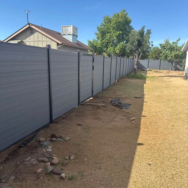 From Mud to Modern: How One US Homeowner Replaced Their Old Fence With Grey WPC Privacy Panels