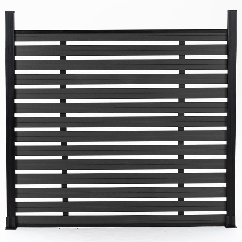 WPC Fence Panel – Black Decorative Semi-Privacy Composite Fence Board