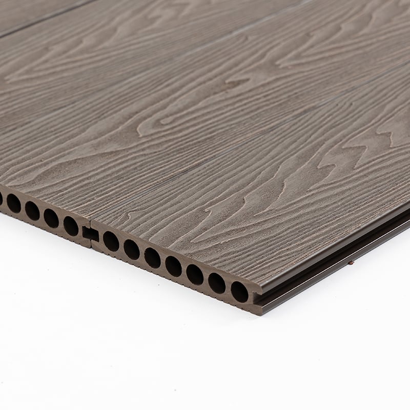 Brown WPC Decking Board – Hollow Core Composite Deck for Outdoor Patios & Gardens